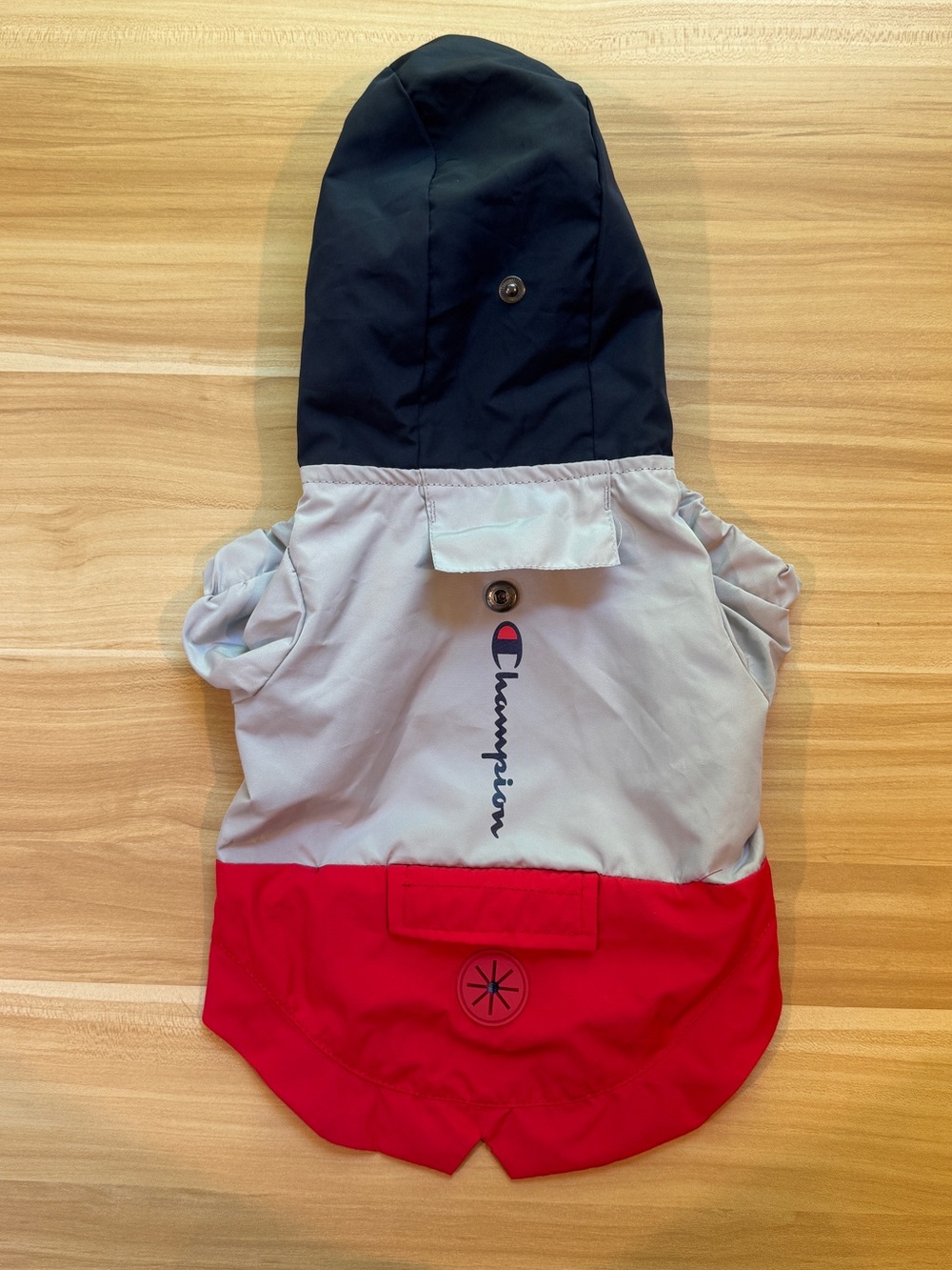 Champion Dog Colorblock Hooded Raincoat, Size Small